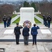 In honor of Medal of Honor Day, Medal of Honor Recipients U.S. Navy Master Chief Special Warfare Operator Edward Byers, Jr. and U.S. Army 1st Lt. Brain Thacker participate in an Army Full Honors Wreath-Laying Ceremony at the Tomb of the Unknown Soldier