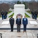 In honor of Medal of Honor Day, Medal of Honor Recipients U.S. Navy Master Chief Special Warfare Operator Edward Byers, Jr. and U.S. Army 1st Lt. Brain Thacker participate in an Army Full Honors Wreath-Laying Ceremony at the Tomb of the Unknown Soldier