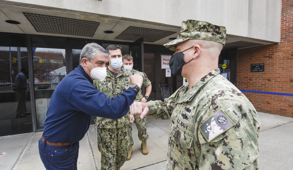 MCPON Visits Sailors Supporting Queens Community Vaccination Center