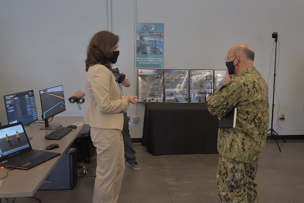Advancing Flight Deck Training: CNO Views Demo of ONR Global TechSolutions System at NAWCTSD