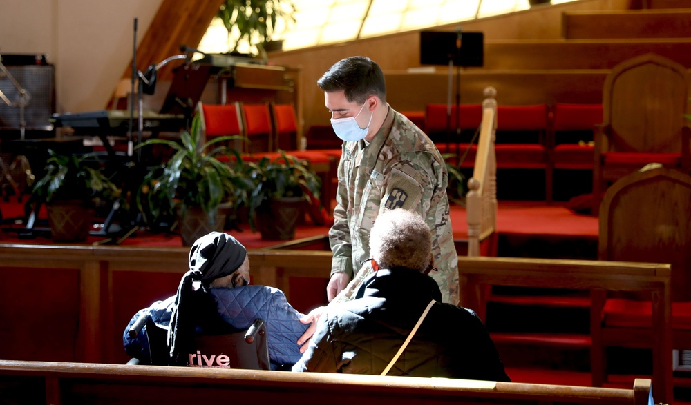 Service members aid FEMA with COVID-19 vaccines at St. Matthew AME Church CVC