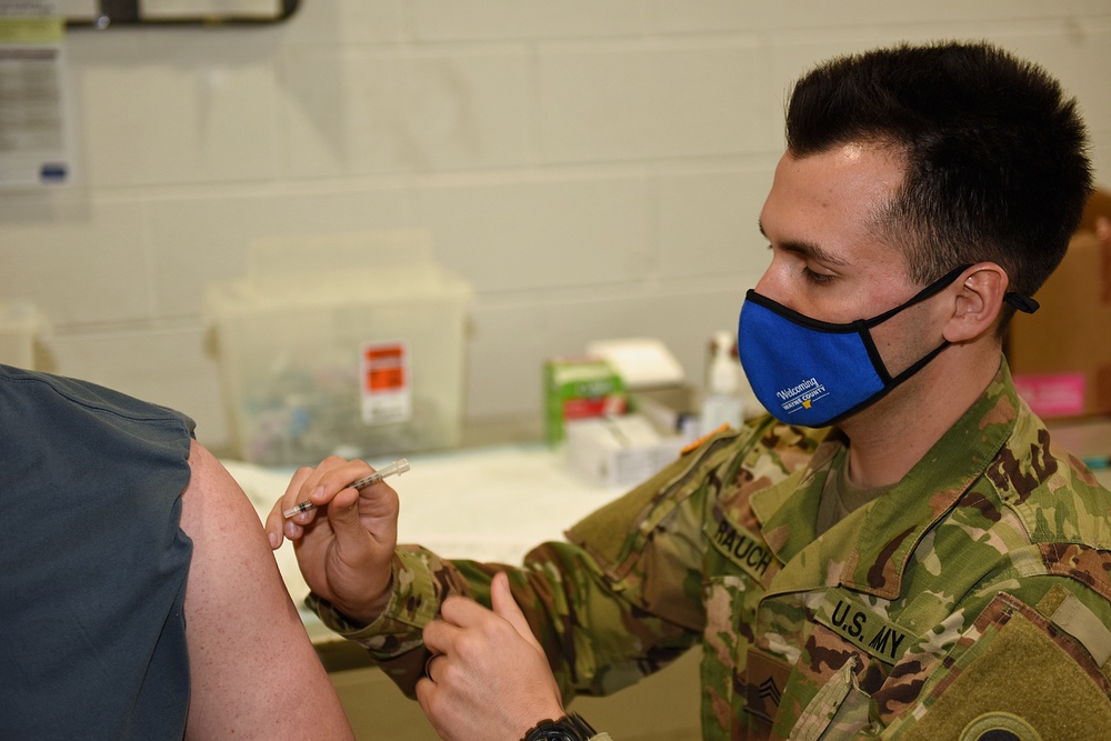 Michigan’s Task Force North Administers the COVID-19 Vaccine at Selfridge Air National Guard Base