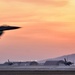 Wolf Pack F-16s take off at dawn