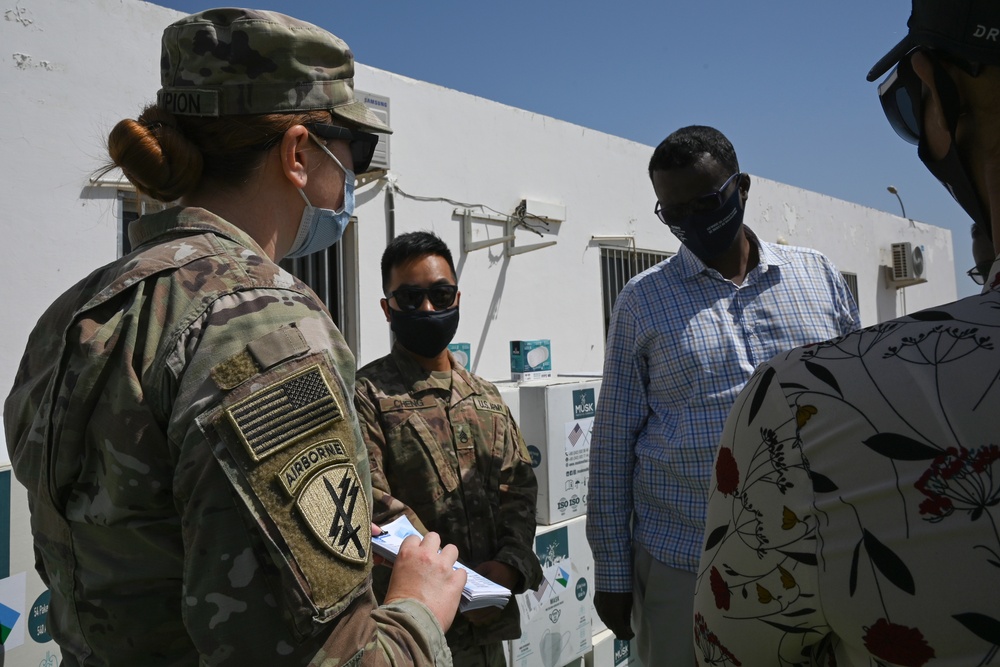 Civil Affairs East Africa team helps support fight against COVID