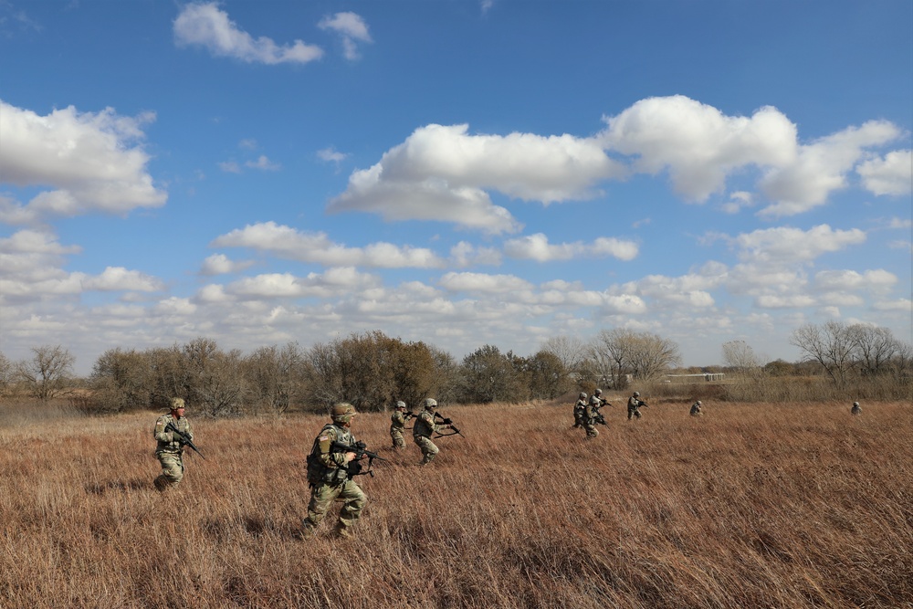 Soldiers of the130th Field Artillery Brigade trains at the Salina, Kansas Regional Training Center