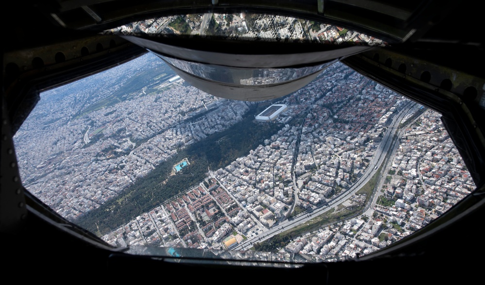100th ARW participates in flyover in honor of Greece's bicentennial of Independence