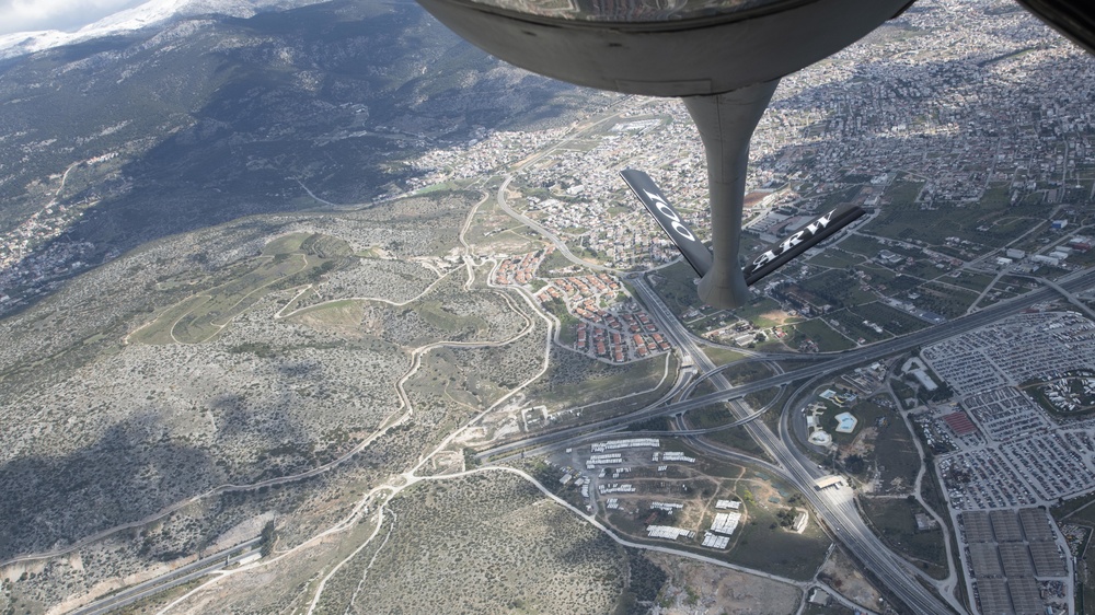 100th ARW participates in flyover in honor of Greece's bicentennial of Independence