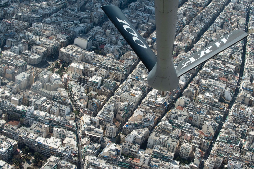 100th ARW participates in flyover in honor of Greece's bicentennial of Independence