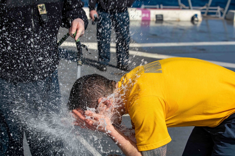 Arlington Sailors get OC sprayed during security training