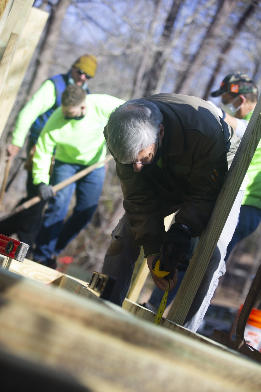 Volunteers Build Ramp for Senior Citizen