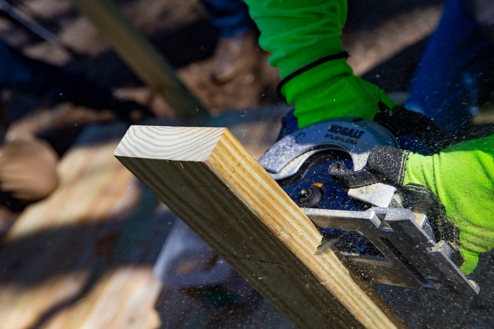 Volunteers Build Ramp for Senior Citizen