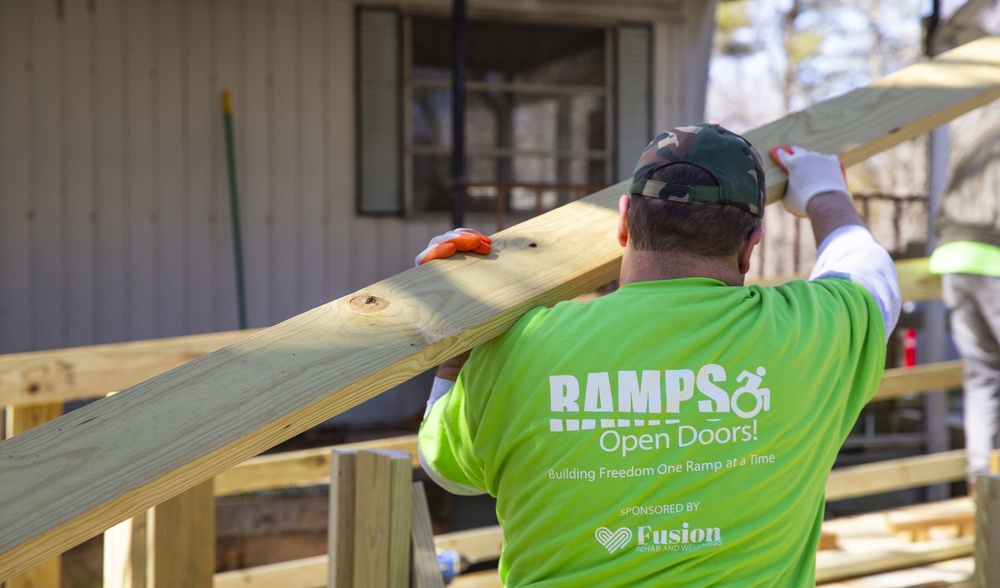 Volunteers Build Ramp for Senior Citizen