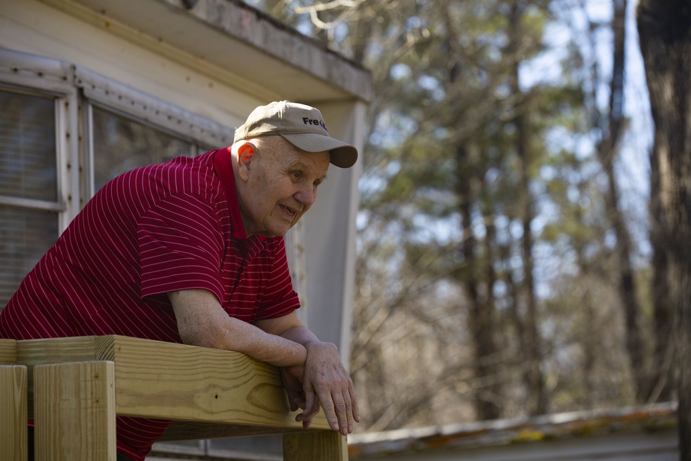 Volunteers Build Ramp for Senior Citizen