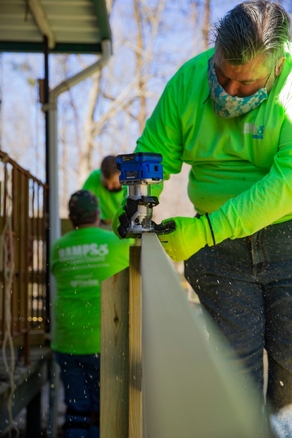 Volunteers Build Ramp for Senior Citizen