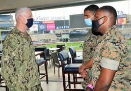 New York Naval Militia Commander visits Yankee Stadium Vaccination Site