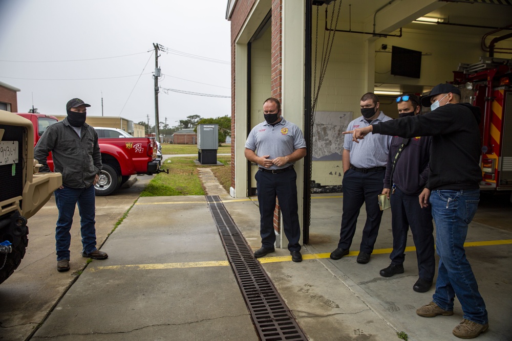 Camp Lejeune Fire and Emergency Services learn about the JLTV