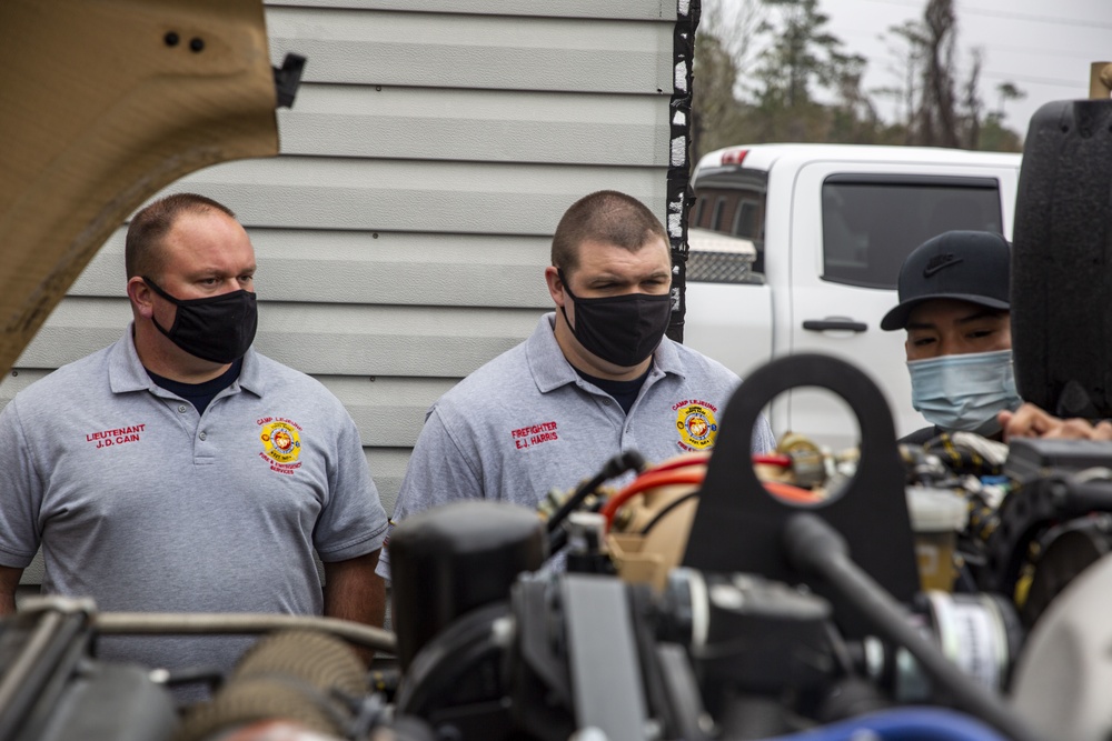 Camp Lejeune Fire and Emergency Services learn about the JLTV