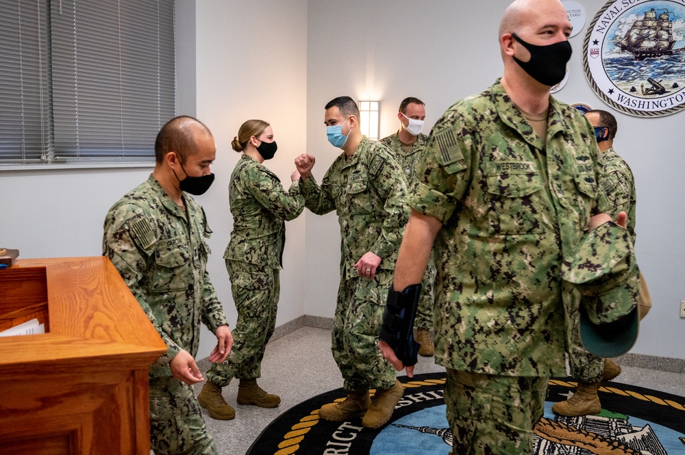 HT2 Jennifer Yucaneer end-of-tour award ceremony