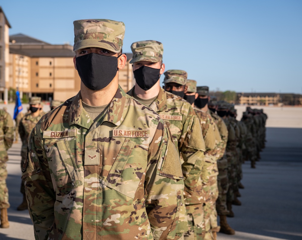 U.S. Air Force Basic Military Training Graduation and Coining Ceremony