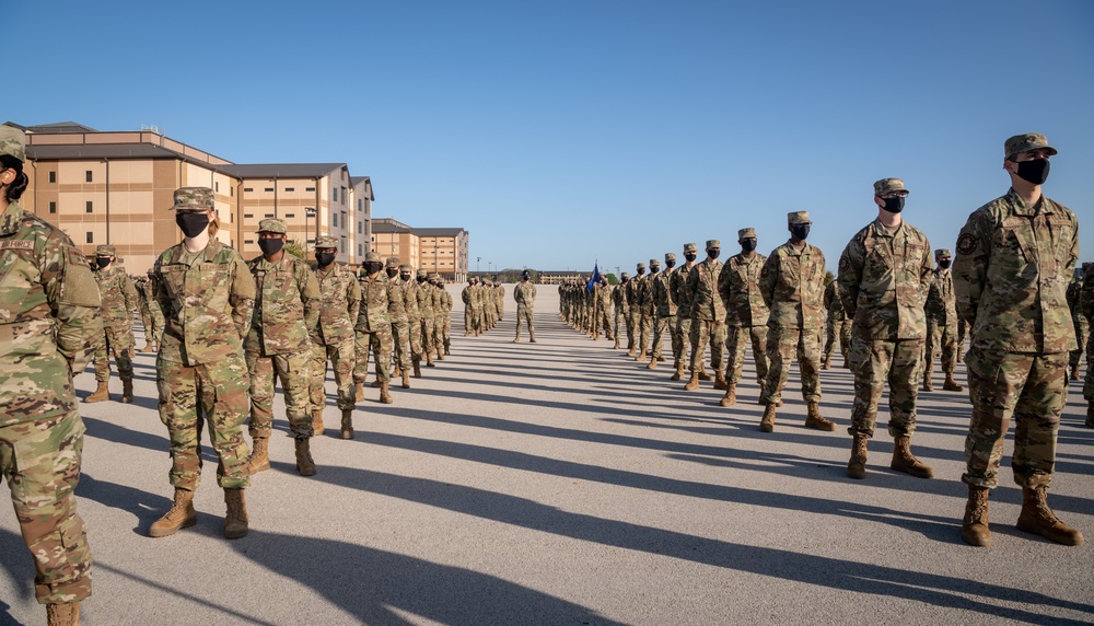 U.S. Air Force Basic Military Training Graduation and Coining Ceremony