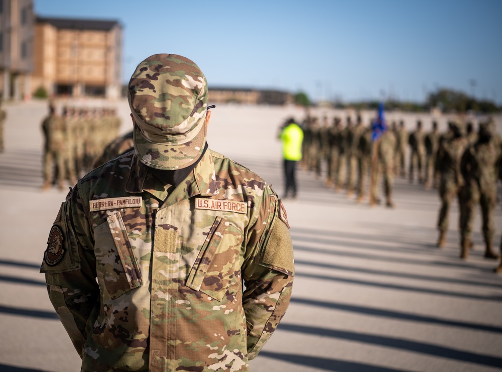 U.S. Air Force Basic Military Training Graduation and Coining Ceremony