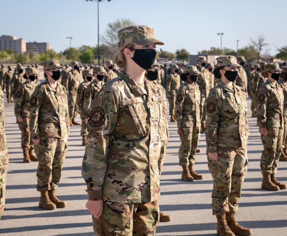 U.S. Air Force Basic Military Training Graduation and Coining Ceremony