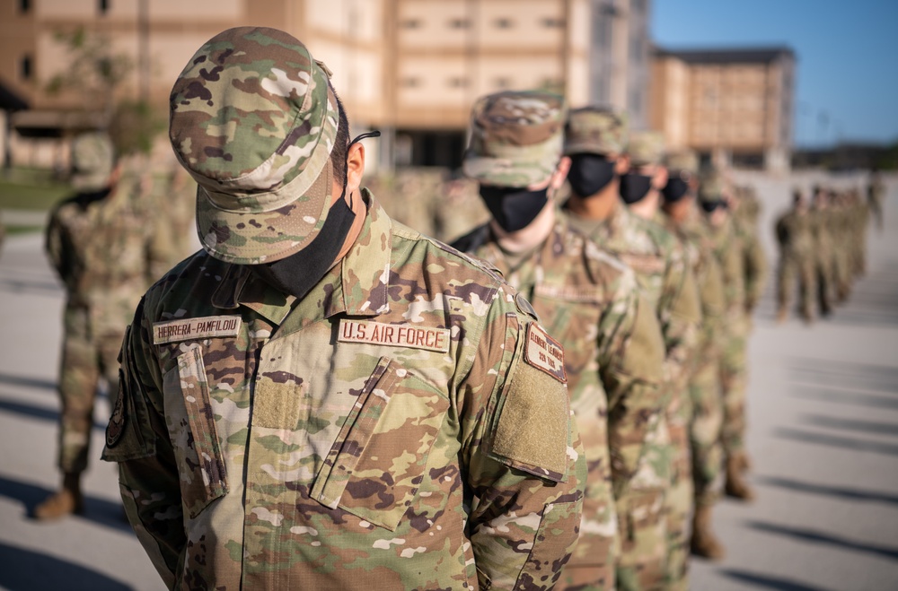 U.S. Air Force Basic Military Training Graduation and Coining Ceremony