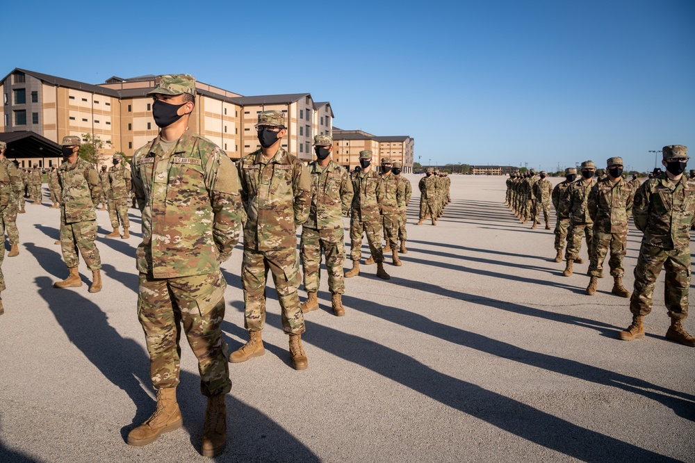 U.S. Air Force Basic Military Training Graduation and Coining Ceremony