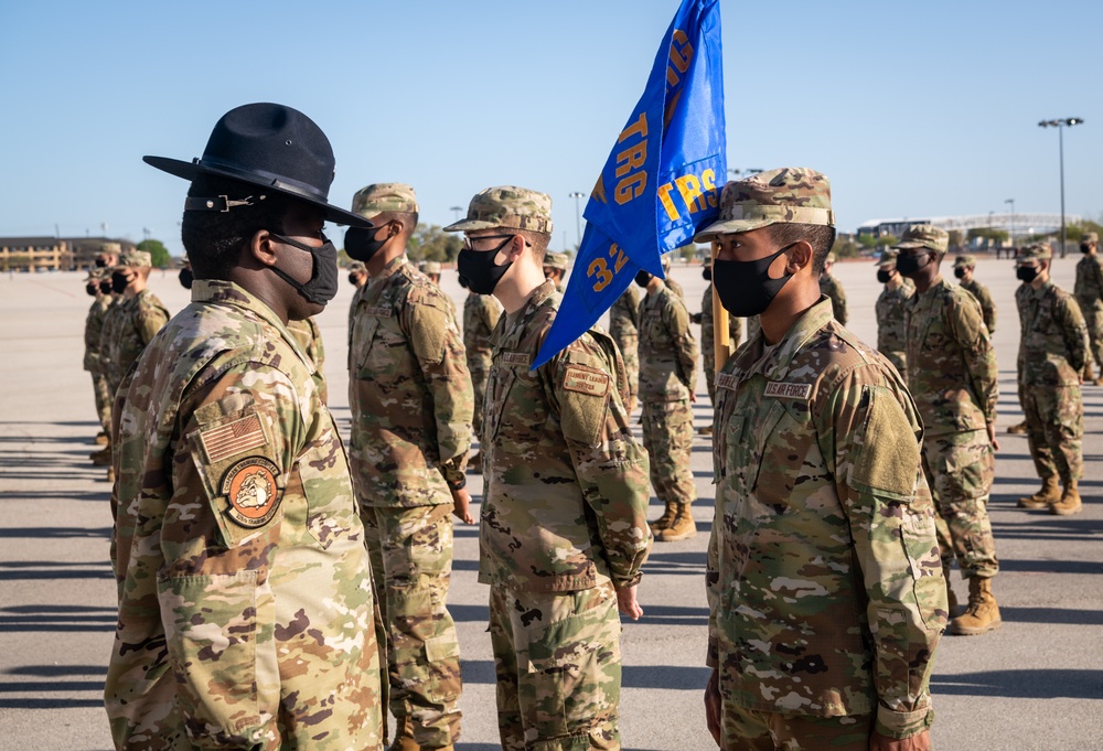 U.S. Air Force Basic Military Training Graduation and Coining Ceremony