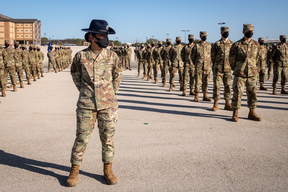 U.S. Air Force Basic Military Training Graduation and Coining Ceremony