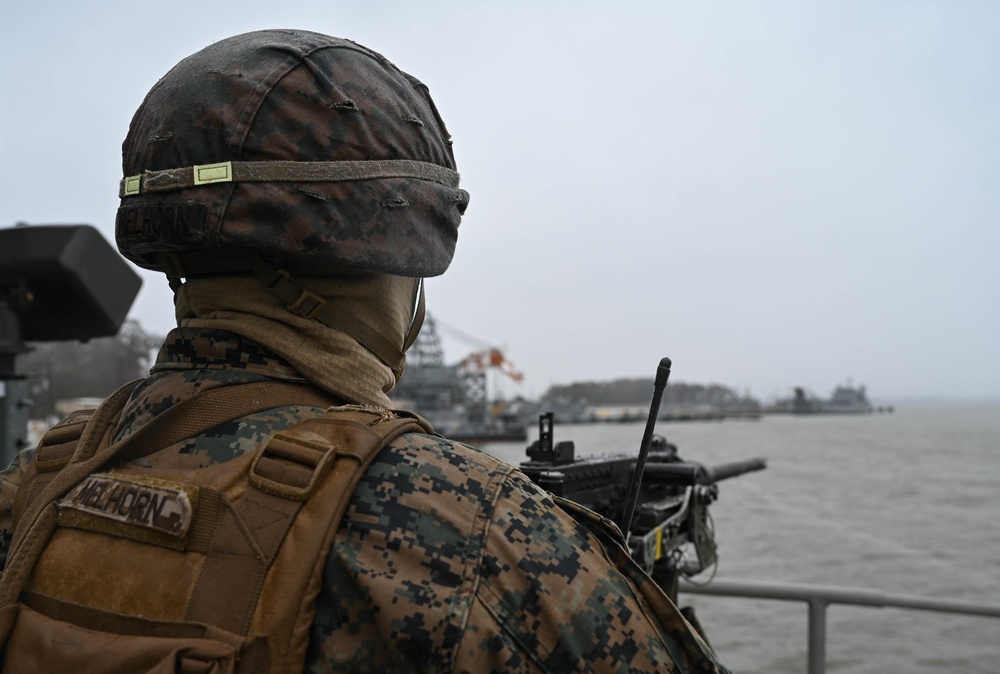 Marine’s train at Fort Eustis