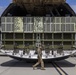 Marines, airmen load helicopters into Super Galaxy for deployment