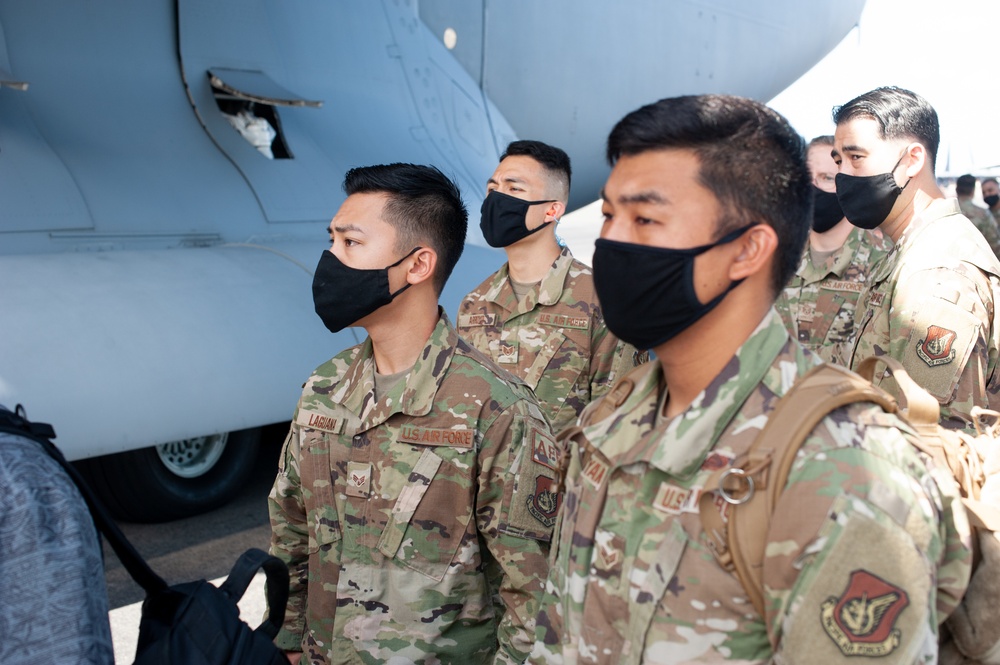 Raptor support Airman airlifted to Iwakuni Japan for joint training