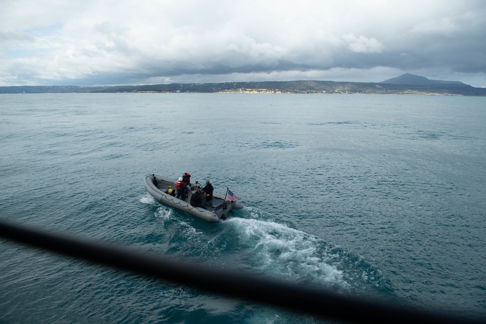 Monterey Anchors In Souda Bay