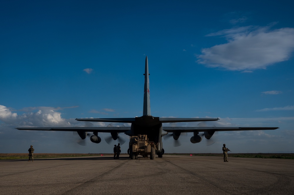 C-130s drop off cargo with FAST teams