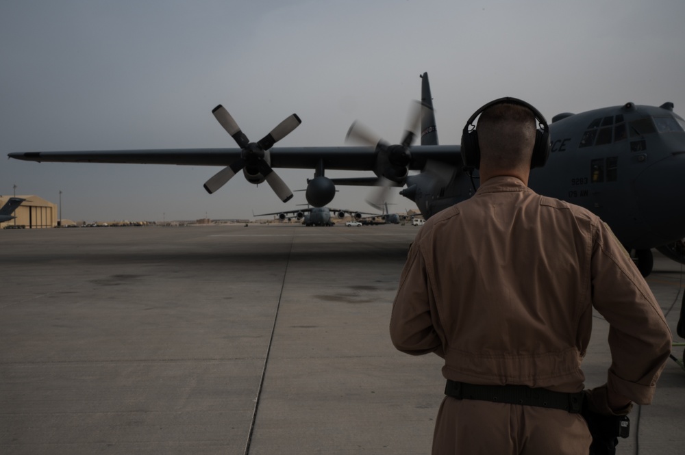 C-130s moving cargo all over CENTCOM