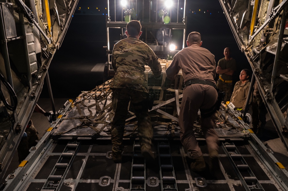 C-130s moving cargo all over CENTCOM