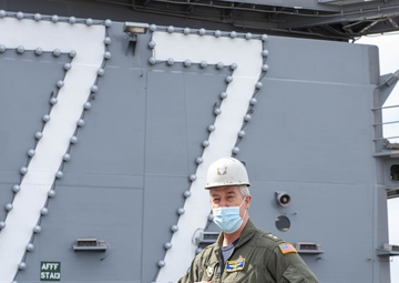 Rear Admiral Upper Half Visits GHWB