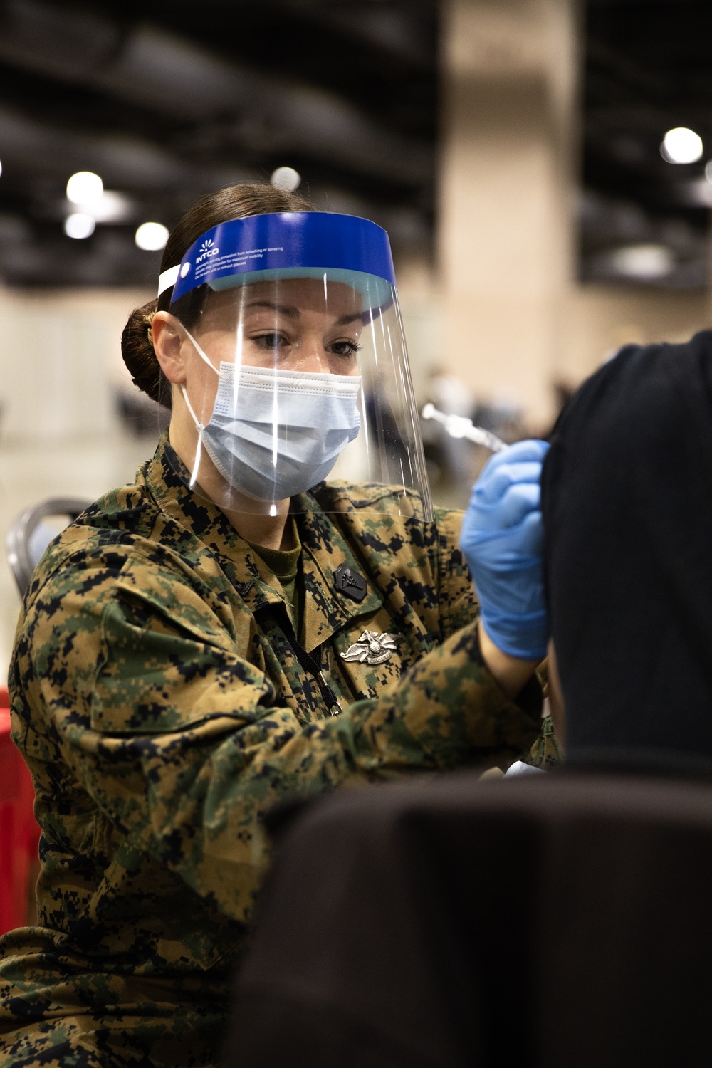 U.S. Marines and Sailors continue vaccination efforts at the Community Vaccination Center in Philadelphia