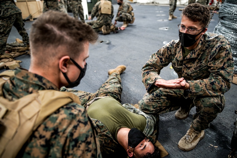 BLT 1/1 Sustains TCCC aboard USS Portland