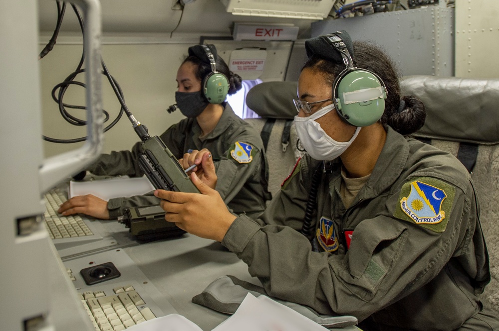 First all-female JSTARS flight crew honors women’s history month with flight