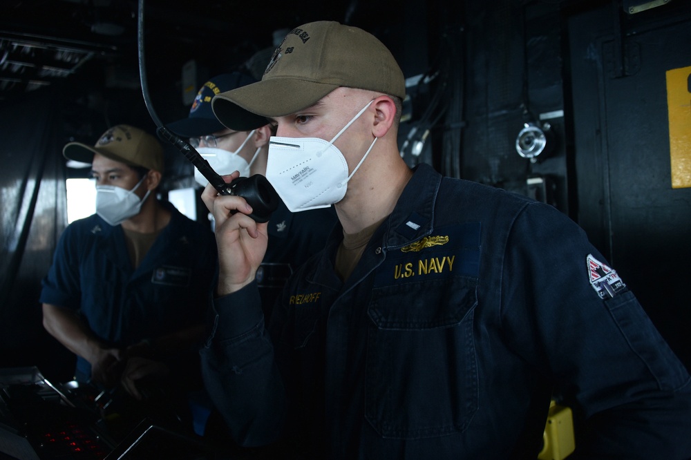 USS PHILIPPINE SEA CONDUCTS RAS WITH USNS BIG HORN/DEPLOYMENT