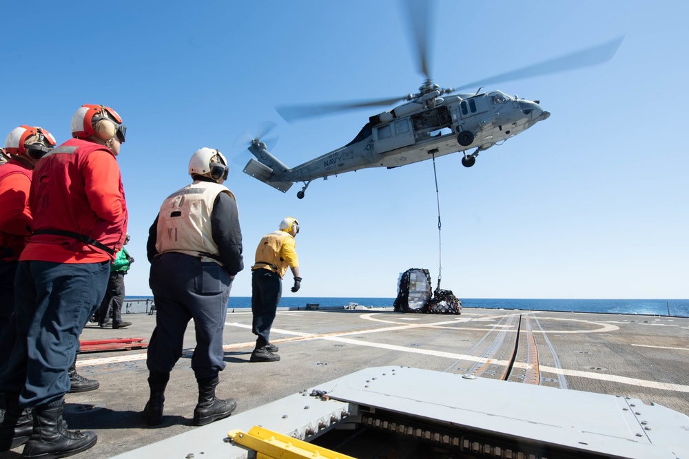 Monterey Conducts Vertical Replenishment