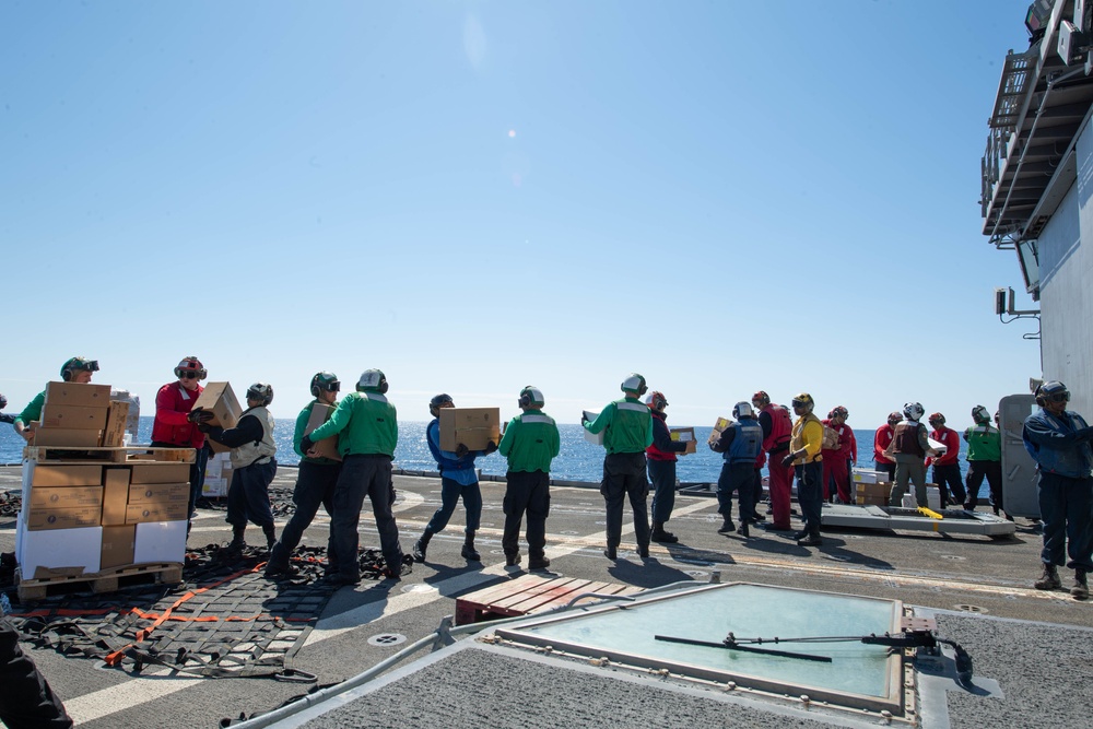 Monterey Conducts Vertical Replenishment