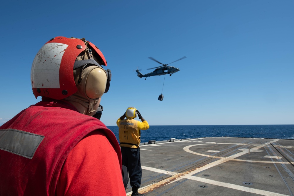Monterey Conducts Vertical Replenishment