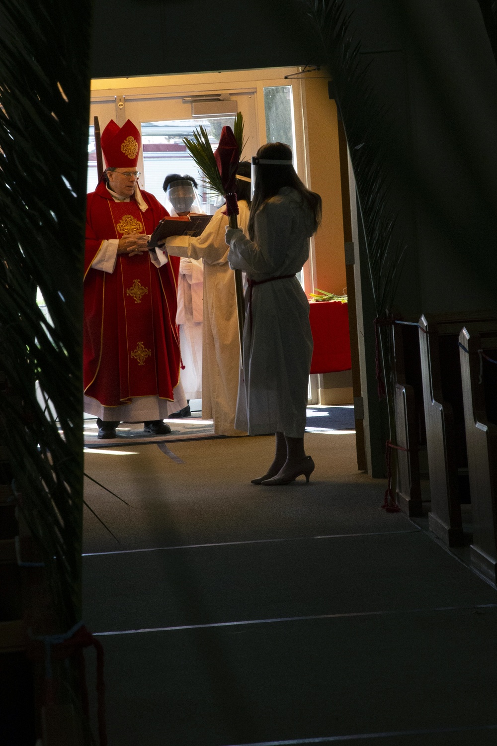 Bishop Neal Buckon visits Marine Corps Air Ground Combat Center.