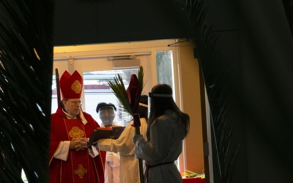 Bishop Neal Buckon visits Marine Corps Air Ground Combat Center.