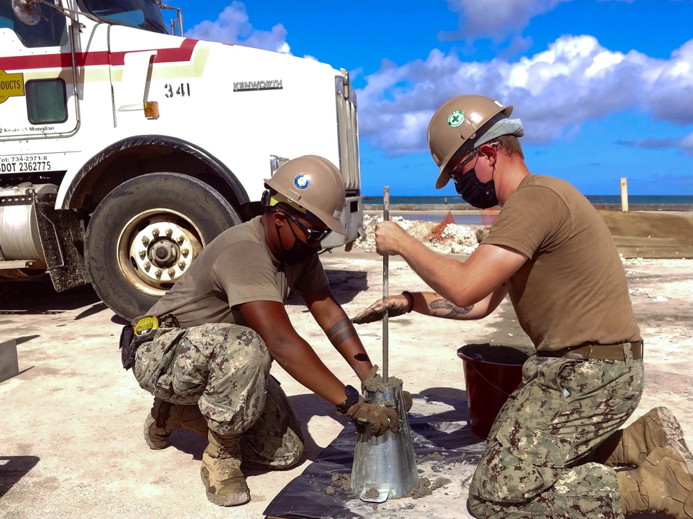 NMCB 4 repairs the Tinian Harbor