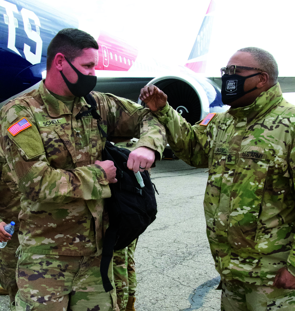 Michigan National Guard Soldiers welcomed home