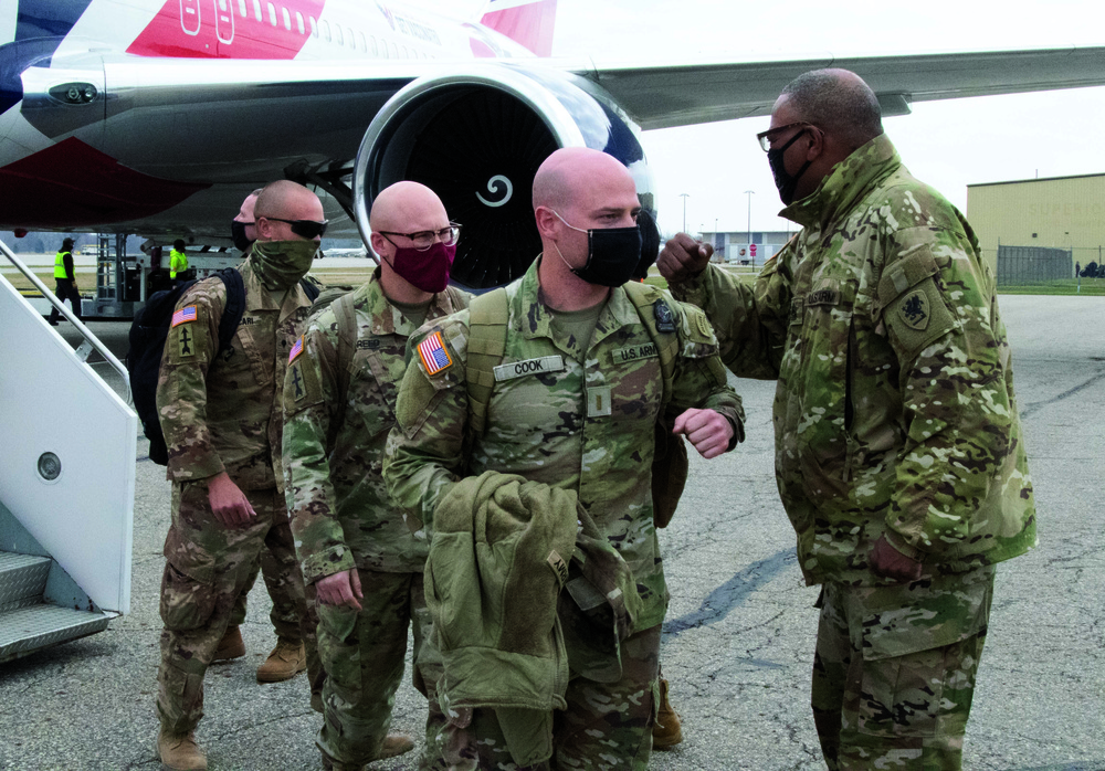 Michigan National Guard Soldiers welcomed home